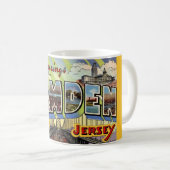 Retro Camden NJ Grußkarte Kaffeetasse (VorderseiteRechts)