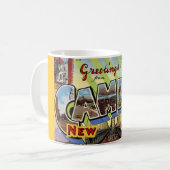 Retro Camden NJ Grußkarte Kaffeetasse (Vorderseite Links)