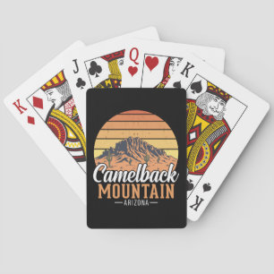 Retro Camelback Mountain Arizona Wüstenreise Spielkarten