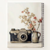Retro-Camera-Blume Notizblock (Rückseite)