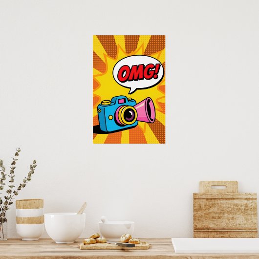 Retro Camera Pop Art Poster (Küche)