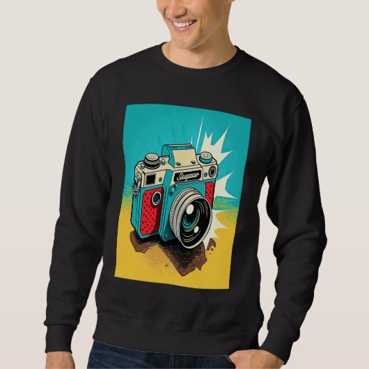 Retro Camera  Pop Style Photographer Mom  2 Sweatshirt (Vorderseite)