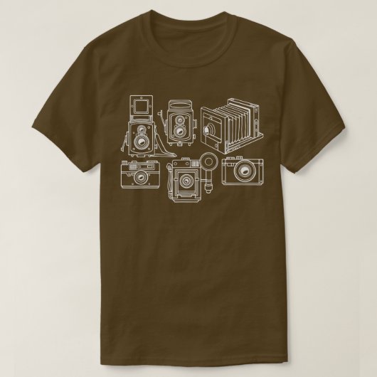 Retro Camera Styles Time Capsule Fotograf Free T-Shirt (Design vorne)