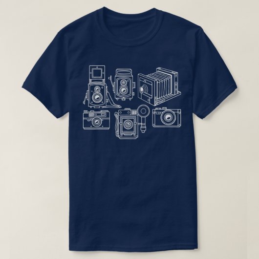 Retro Camera Styles Time Capsule Photographer Free T-Shirt (Design vorne)