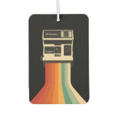 Retro Camera with Rainbow Print Autolufterfrischer (Vorderseite)