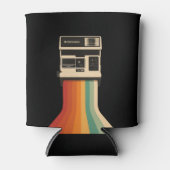 Retro Camera with Rainbow Print Dosenkühler (Vorderseite)