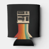 Retro Camera with Rainbow Print Dosenkühler (Rückseite)