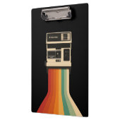 Retro Camera with Rainbow Print Klemmbrett (Links)