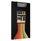 Retro Camera with Rainbow Print Klemmbrett (Rechts)