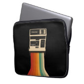 Retro Camera with Rainbow Print Laptopschutzhülle (Vorderseite Links)