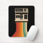 Retro Camera with Rainbow Print Mousepad (Mit Mouse)