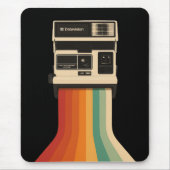 Retro Camera with Rainbow Print Mousepad (Vorne)