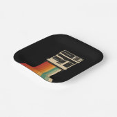 Retro Camera with Rainbow Print Pappteller (Gewinkelt)