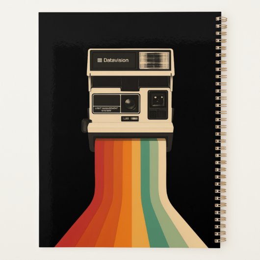 Retro Camera with Rainbow Print Planer (Rückseite)