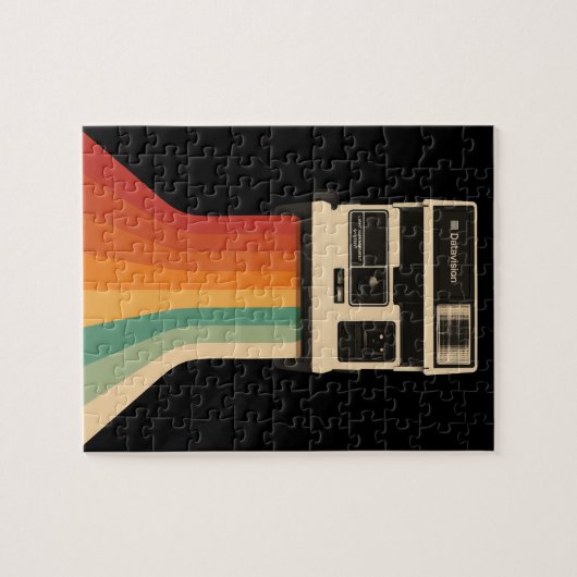 Retro Camera with Rainbow Print Puzzle (Horizontal)
