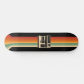 Retro Camera with Rainbow Print Skateboard (Horizontal)