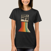 Retro Camera with Rainbow Print T-Shirt (Vorderseite)