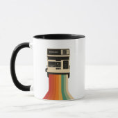 Retro Camera with Rainbow Print Tasse (Links)
