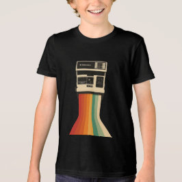 Retro Camera with Rainbow Print Tri-Blend Shirt