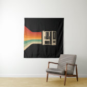 Retro Camera with Rainbow Print Wandteppich (Beispiel (Horizontal))