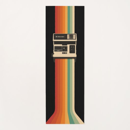 Retro Camera with Rainbow Print Yogamatte (Vorderseite)