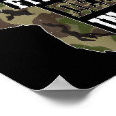 Retro Camo Deer Hunting Funny Wildlife Hunter Men Poster (Ecke)