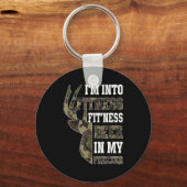 Retro Camo Deer Hunting Funny Wildlife Hunter Men Schlüsselanhänger (Vorderseite)