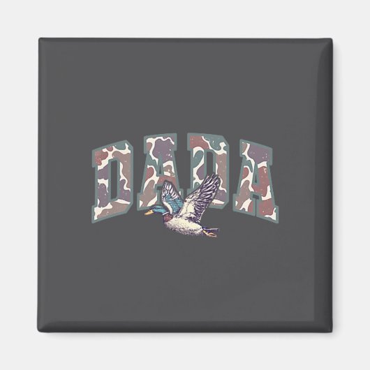 Retro Camo Duck Hunting Dada 1st Birthday Family M Magnet (Vorne)