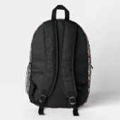 Retro Camo (rot grün) Bedruckter Rucksack (Rückseite)