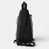 Retro Camo (rot grün) Crossbody Bag (Rückseite)