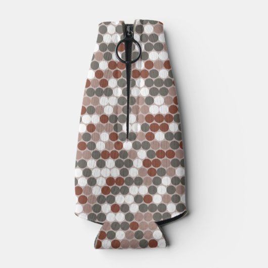 Retro-Camouflage mit grünen und roten Punkten Flaschenkühler (Rückseite)