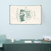 Retro Camp Bachelorette Camping Wochenende Banner (Messeveranstaltung)