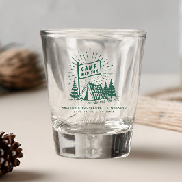 Retro Camp Bachelorette Camping Wochenende Schnapsglas