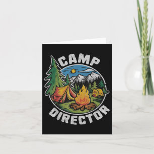 Retro Camp Director Camping Summer Camp Funny Camp Karte