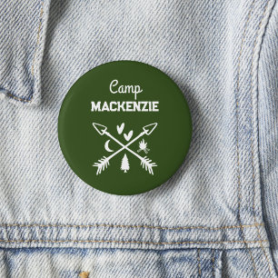 Retro Camp Junggesellinnenabschied Maßgeschneidert Button