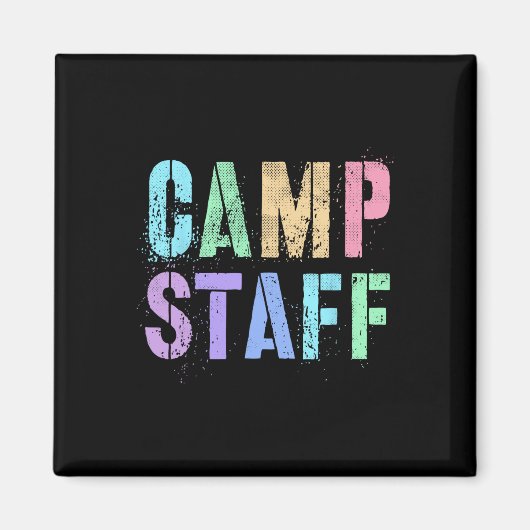 Retro Camp Mitarbeiter Sommer Campingplatz Crew Be Magnet (Vorne)