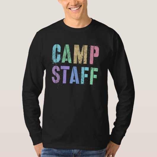 Retro CAMP STAFF Summer Campground Crew Counselor  T-Shirt (Vorderseite)