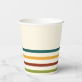 Retro Camp Striped Paper Cups Summer Party Pappbecher (Rückseite)