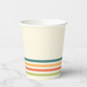 Retro Camp Striped Paper Cups Summer Party Pappbecher (Links)