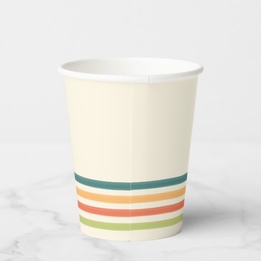 Retro Camp Striped Paper Cups Summer Party Pappbecher (Rechts)