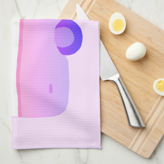 Retro Camper Anhänger lila Küchentuch (Viertel Falte)