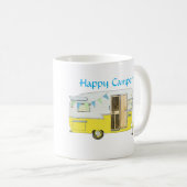 Retro Camper-Anhänger-Tasse Kaffeetasse (VorderseiteRechts)