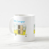 Retro Camper-Anhänger-Tasse Kaffeetasse (Vorderseite Links)