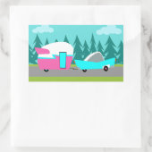 Retro Camper / Anhänger und Aufkleber für Autos (Tasche)