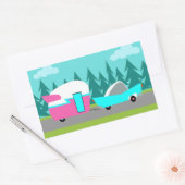 Retro Camper / Anhänger und Aufkleber für Autos (Umschlag)