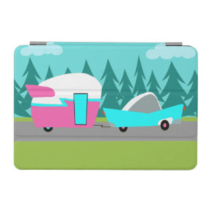 Retro Camper/Anhänger und Auto iPad Miniabdeckung iPad Mini Hülle