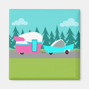 Retro Camper-/Anhänger-und Auto-Magnet Magnet