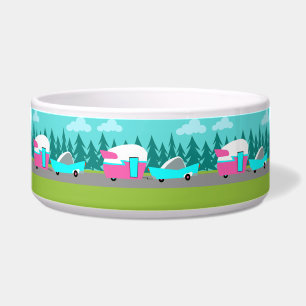 Retro Camper/Anhänger und Auto Pet Schüssel