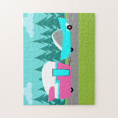 Retro Camper-/Anhänger-und Auto-Puzzlespiel Puzzle (Vertikal)