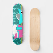 Retro-Camper / Anhänger und Auto-Skateboard Skateboard (Vorderseite)